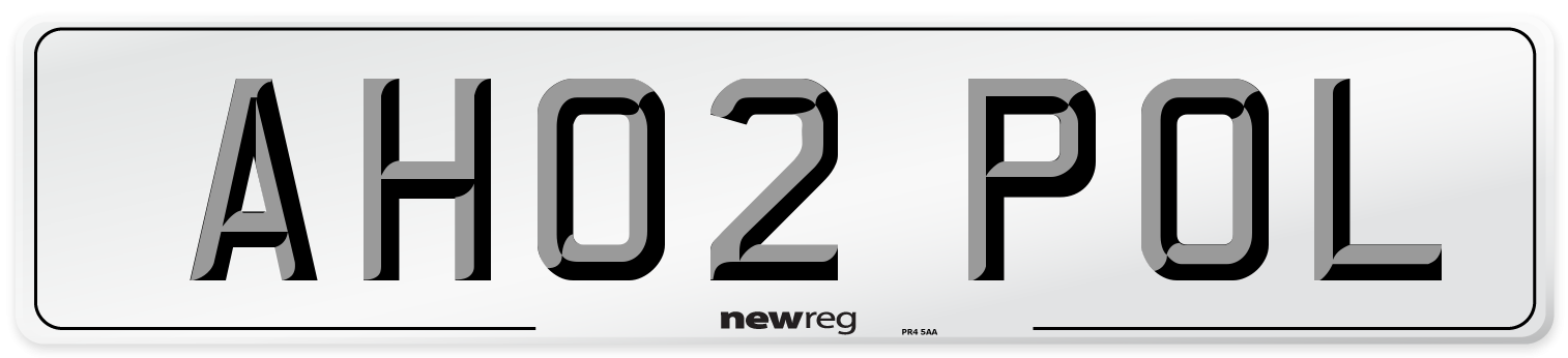 AH02 POL Number Plate from New Reg